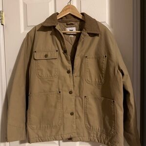 TNA Olive/Tan Work Jacket with Corduroy Collar